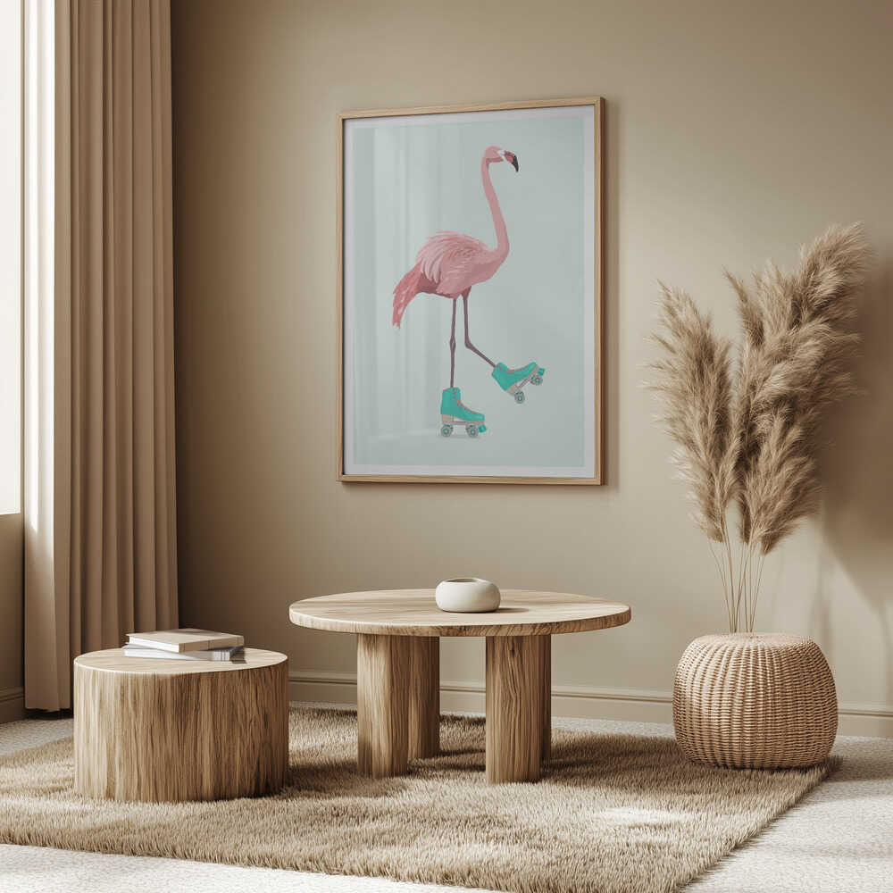 Roller Skating Flamingo
