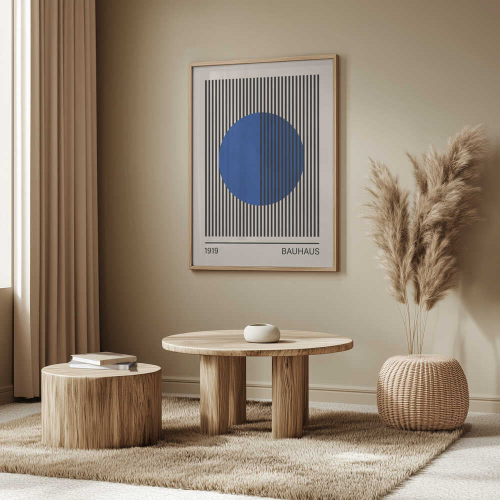 Geometric Blue Circle