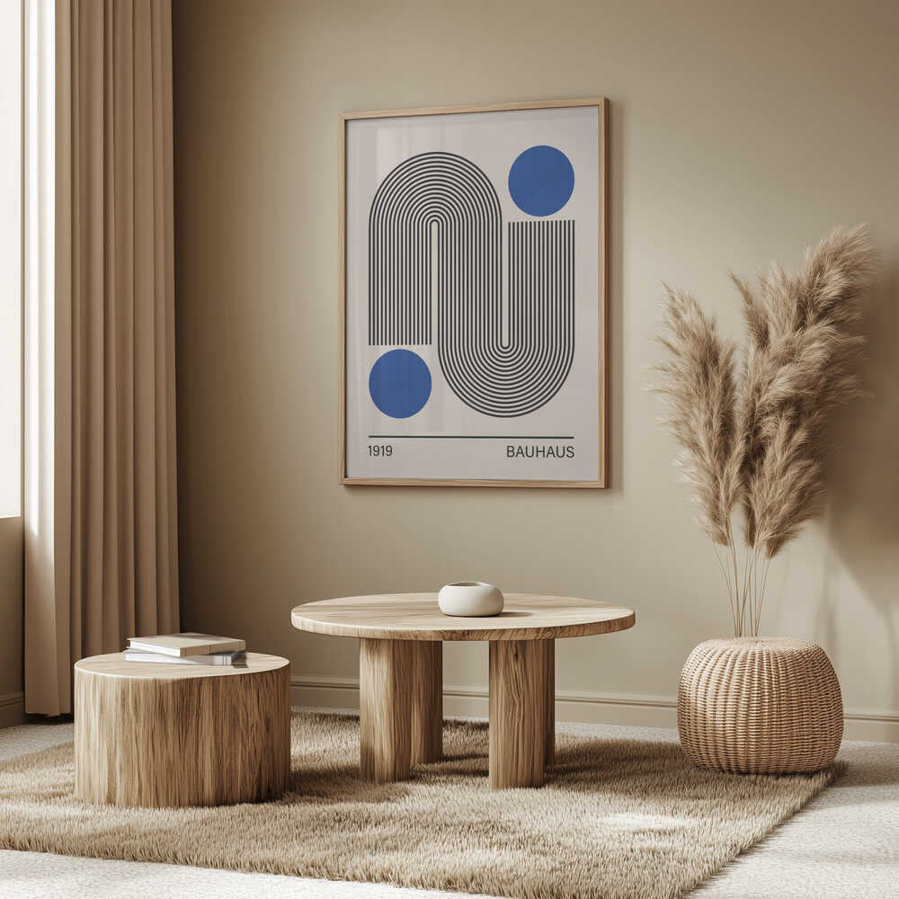 Modern Curves Blue Circles