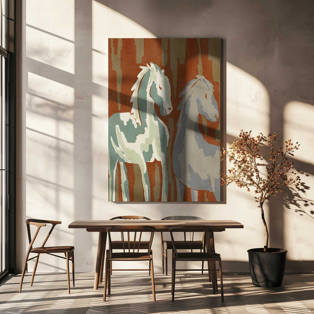 Abstract Forest Horses