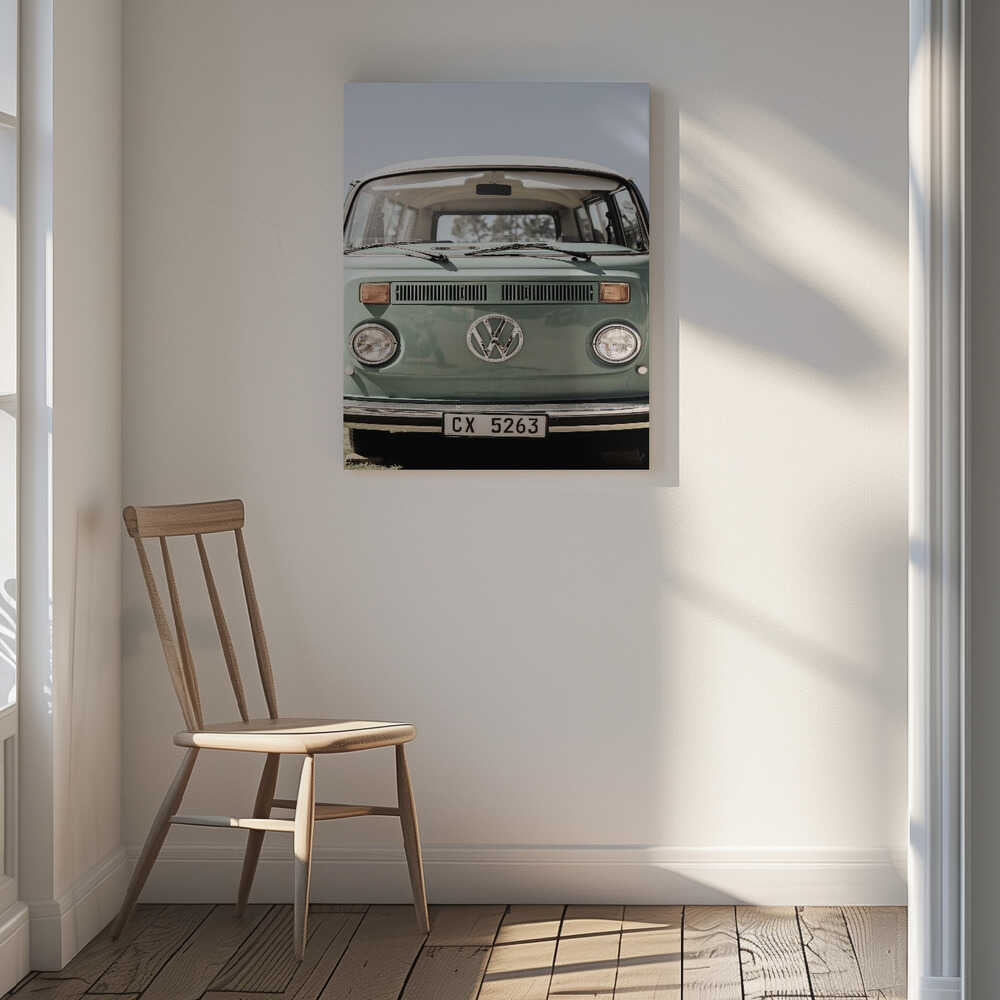 Volkswagen Type 2. Surfarbuss i grönt