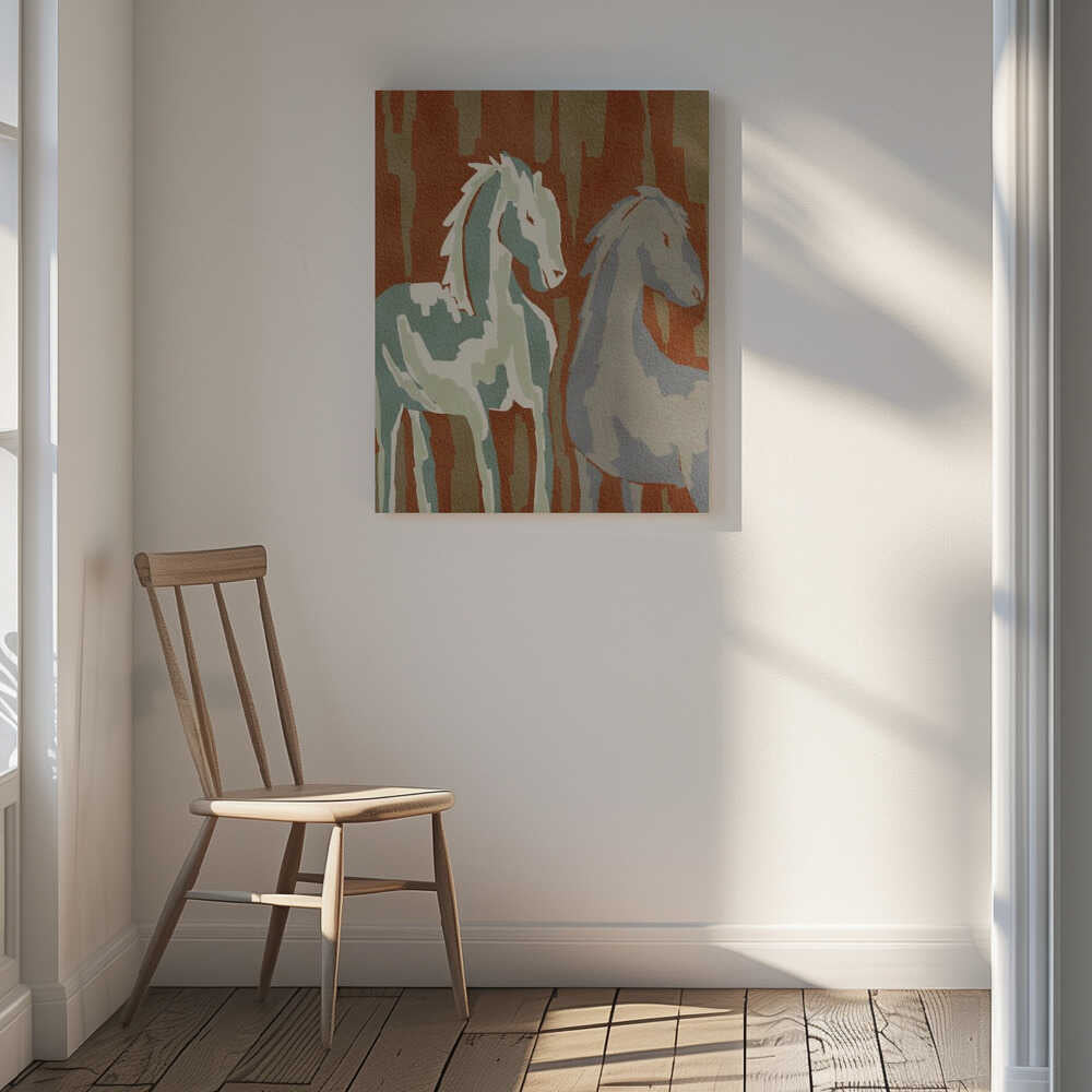 Abstract Forest Horses