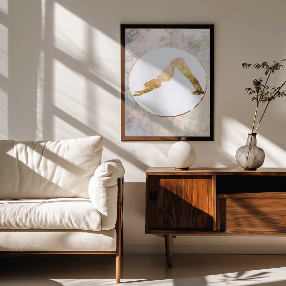 Golden Yoga Silhouette
