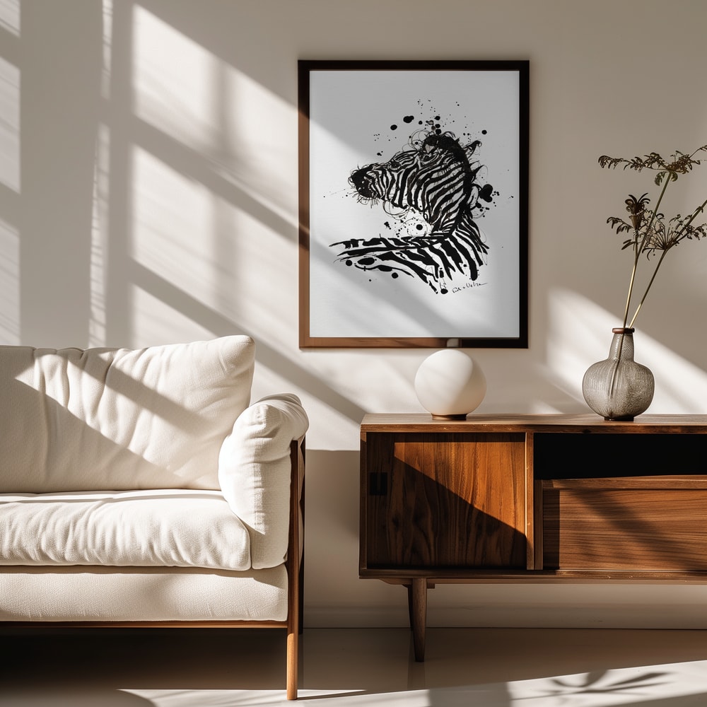 Wild Zebra Ink Splash