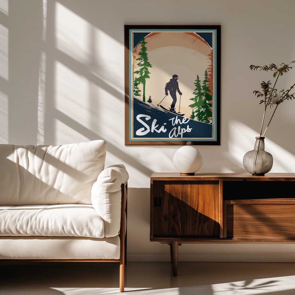 Winter Tourism: Vintage Ski the Alps Poster