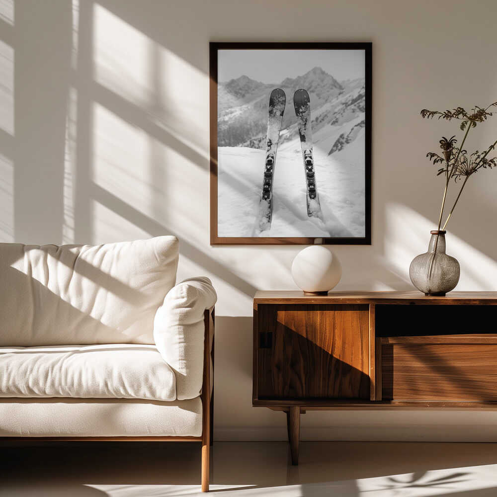 Alpine Skis And Peaks