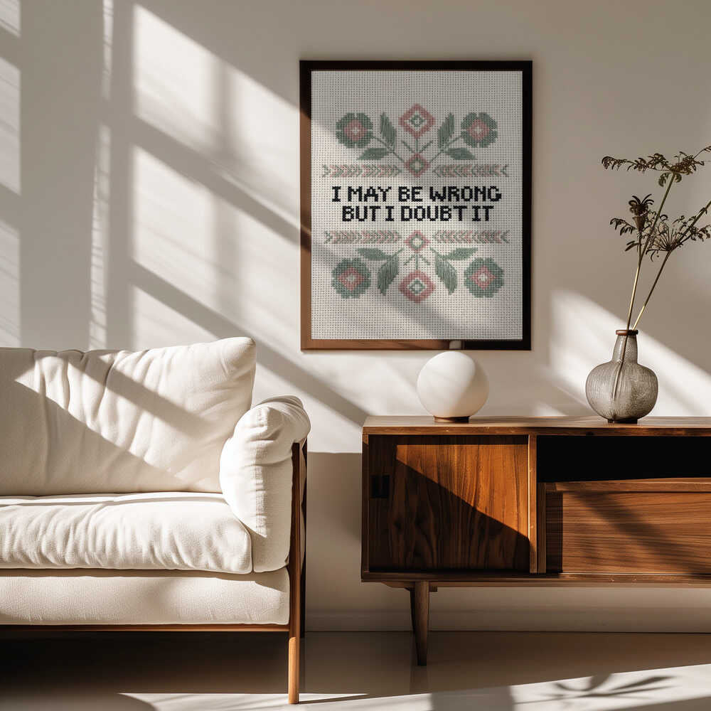 Witty Cross Stitch Quote