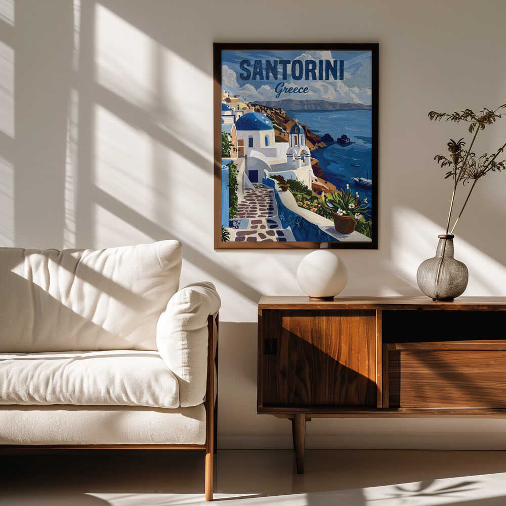 Santorini Blue Domes