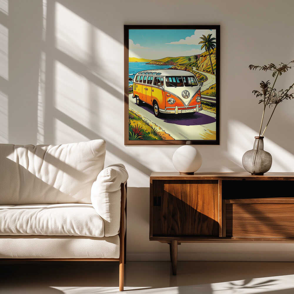 Vintage Bus Coastal Drive