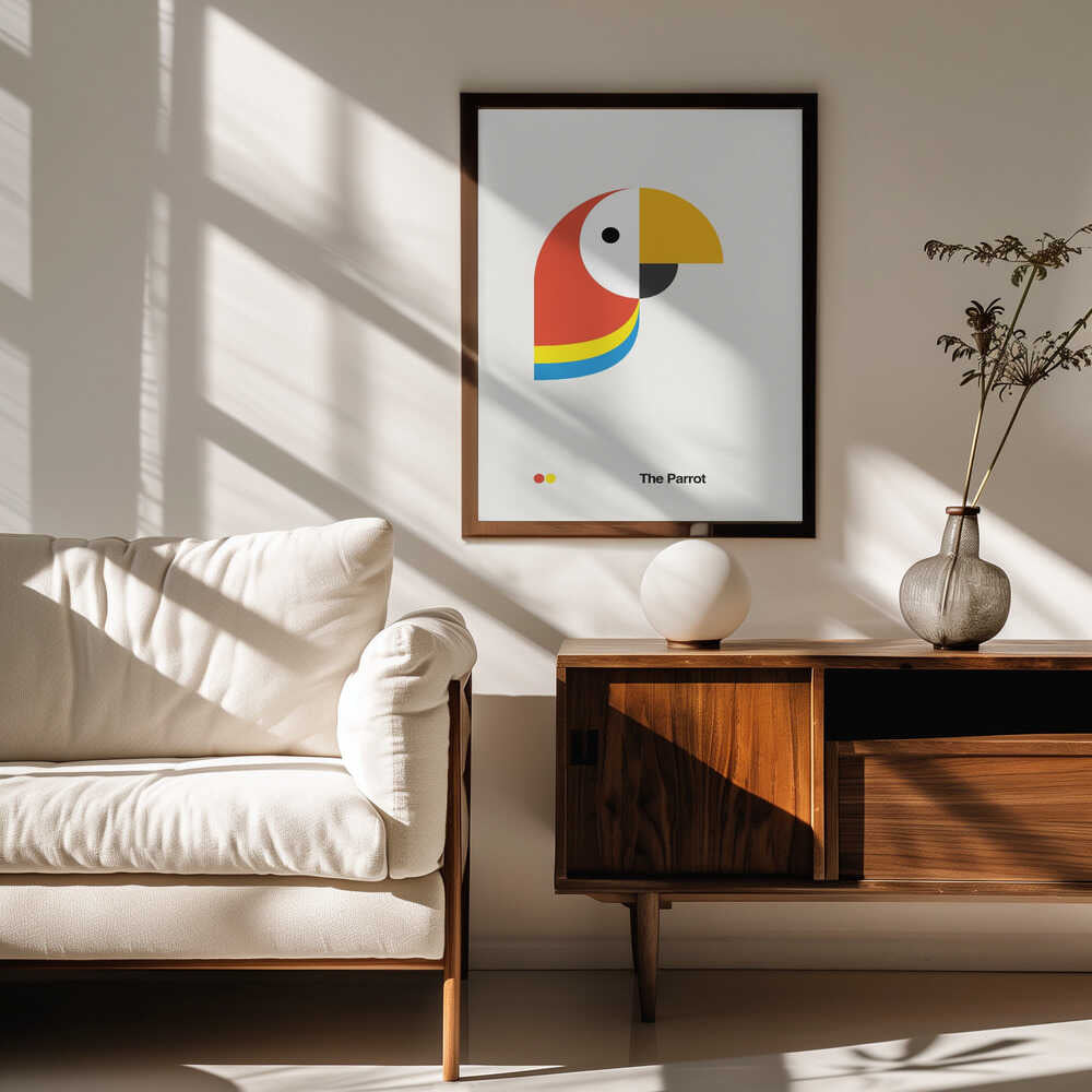 Colorful Geometric Parrot