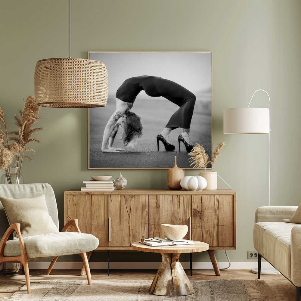 Elegant Backbend in Heels