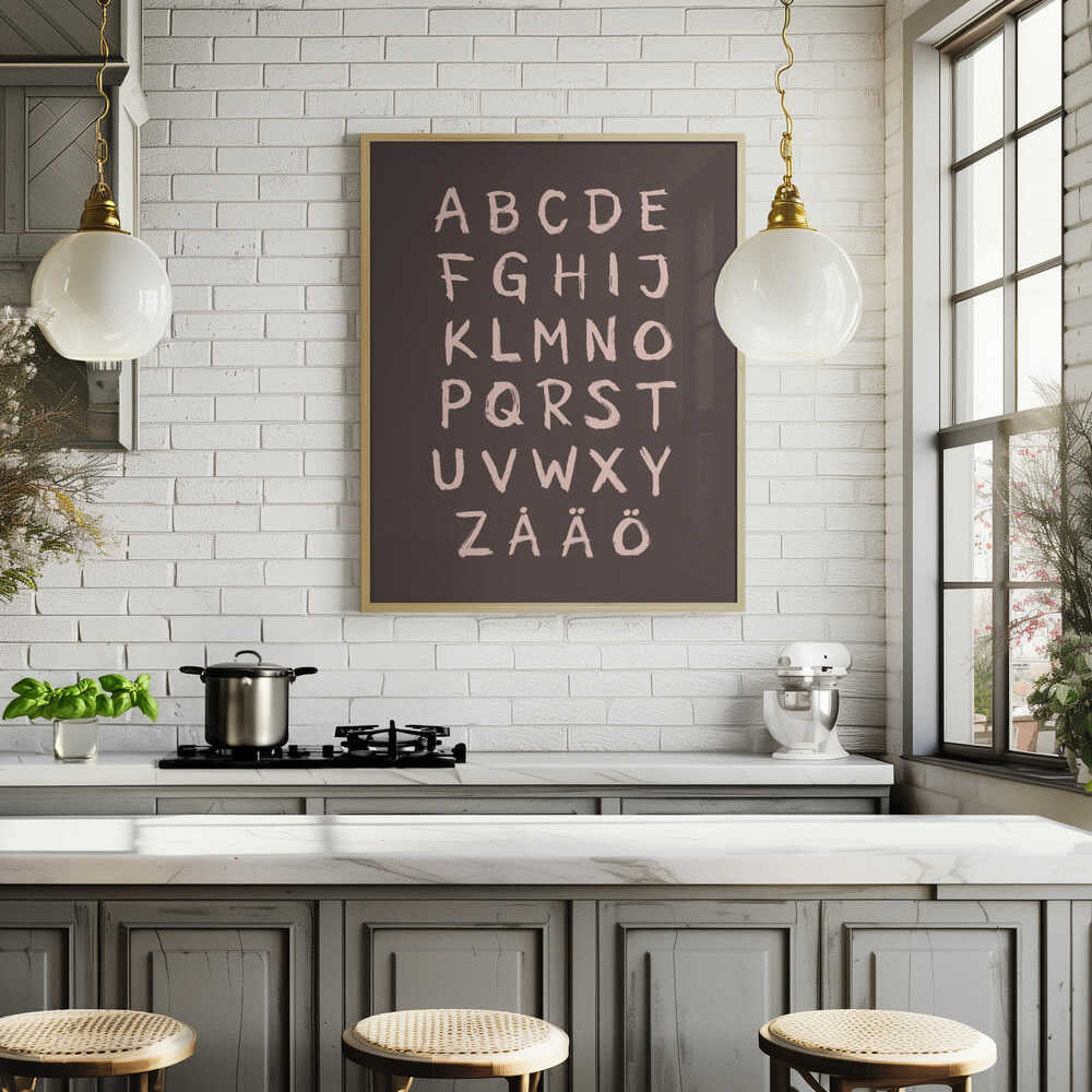 ABC på svart tavla