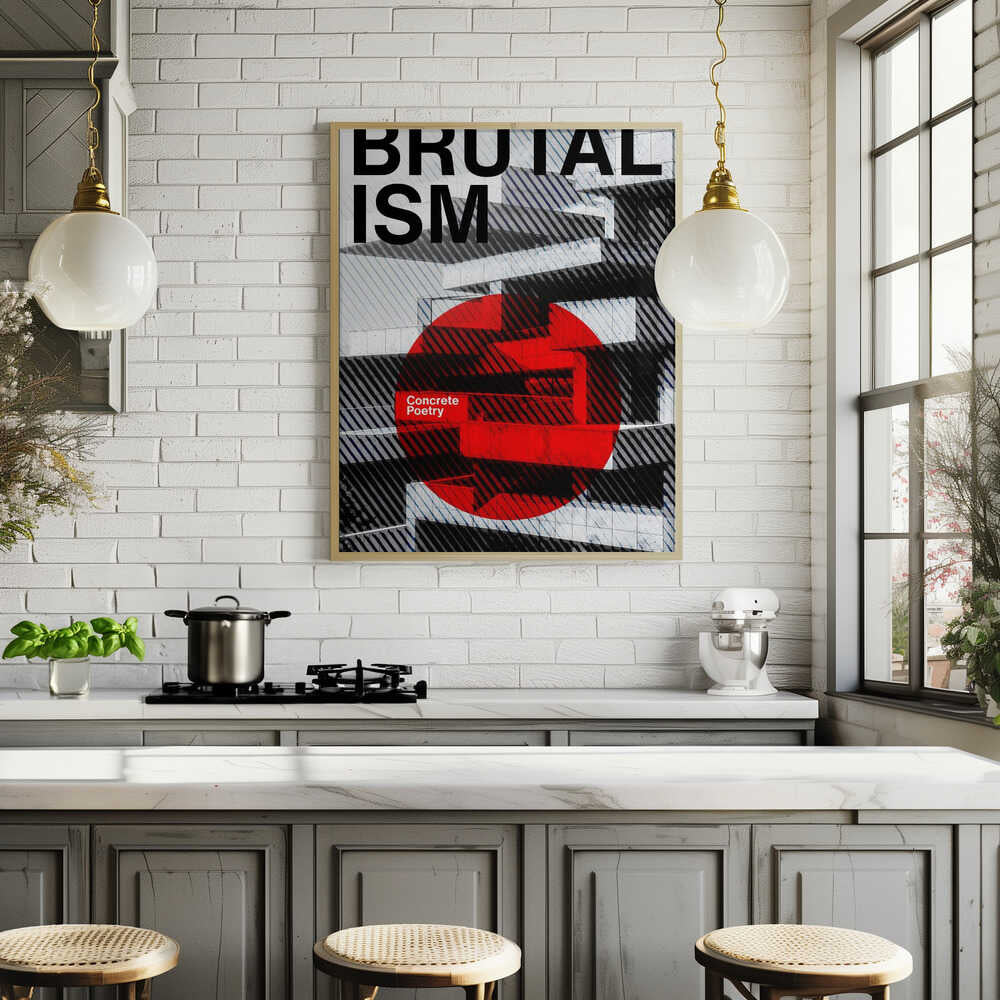Brutalism Concrete Poetry – Modern Architectural Poster