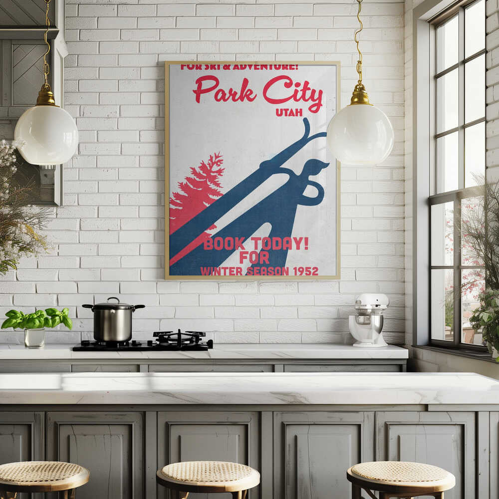 Park City – vintage skidaffisch