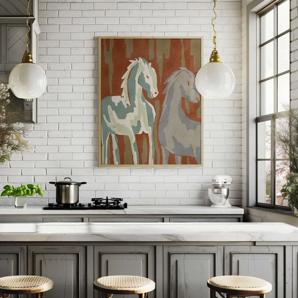 Abstract Forest Horses