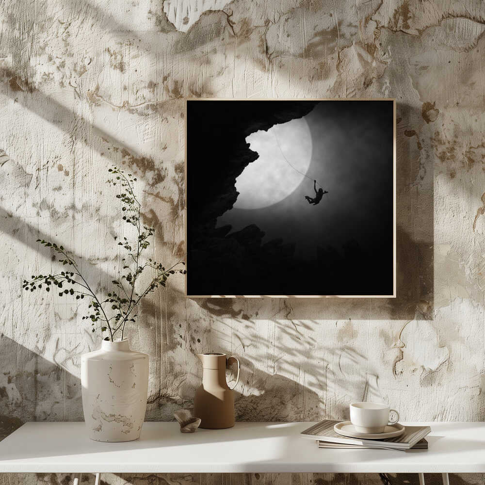 Moonlit Rock Climber