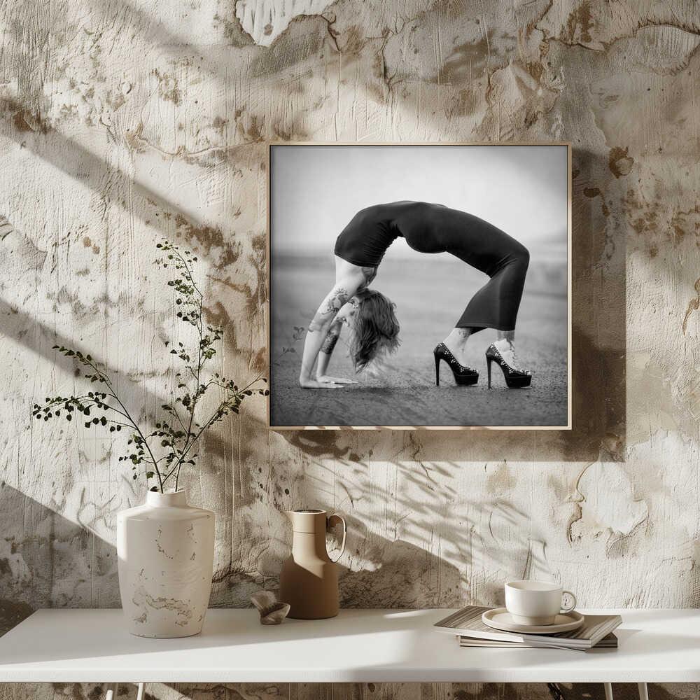 Elegant Backbend in Heels