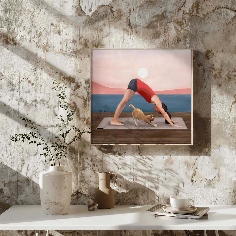 Sunrise Yoga Cat