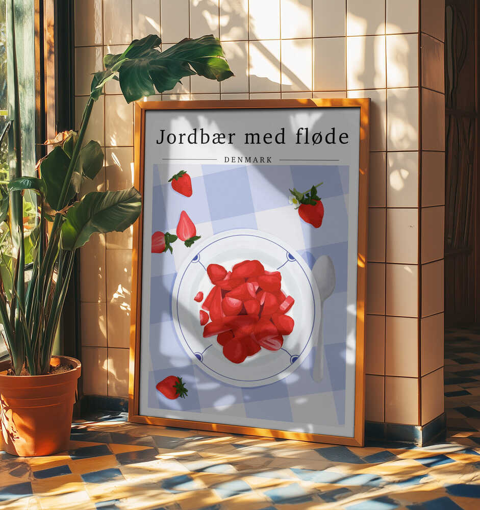 Jordbær Med Fløde