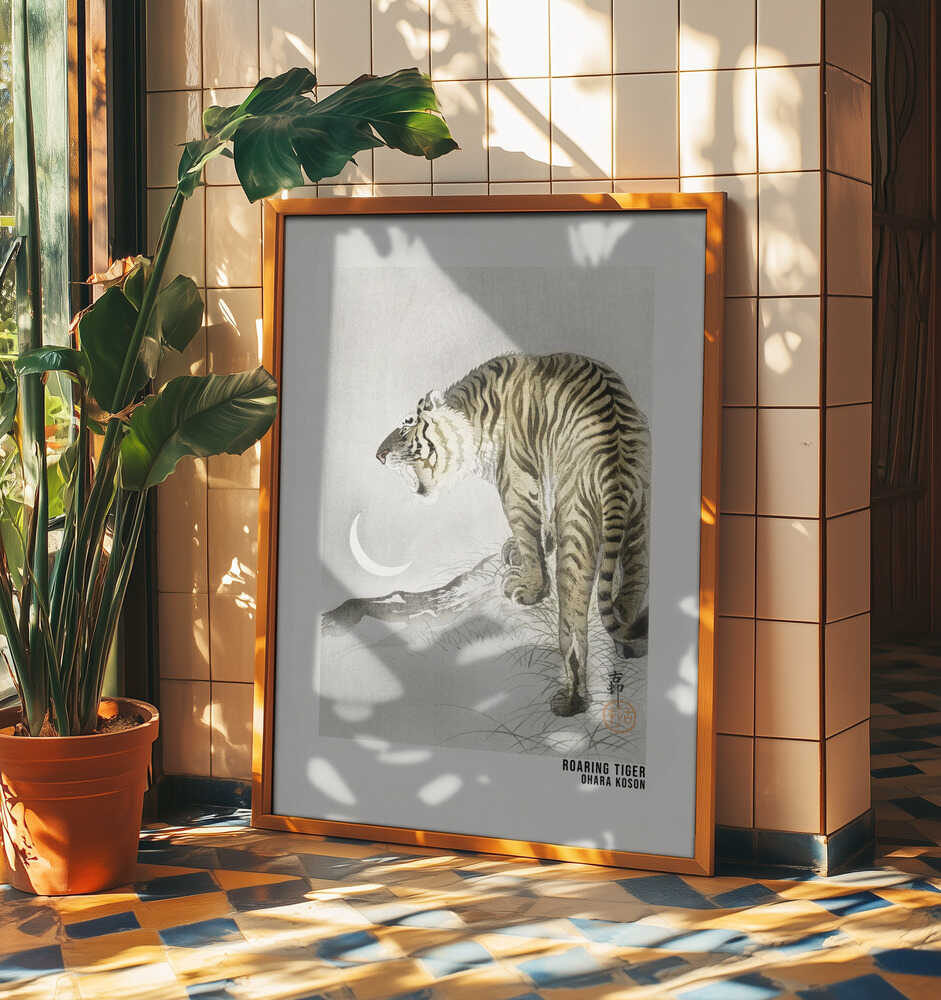 Roaring Tiger Art Poster