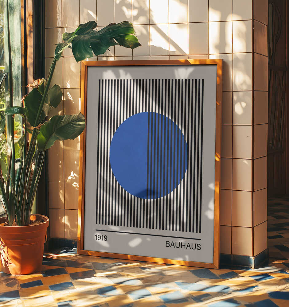 Geometric Blue Circle