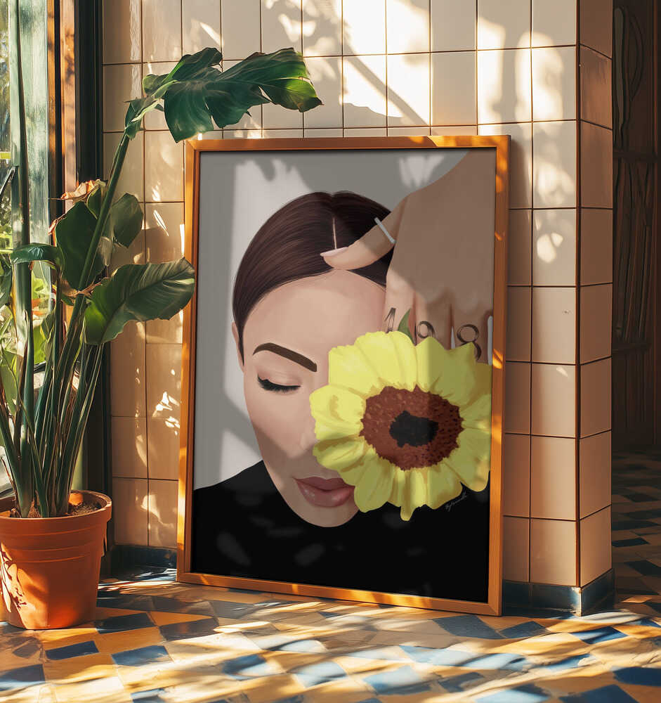 Serene Sunflower Portrait