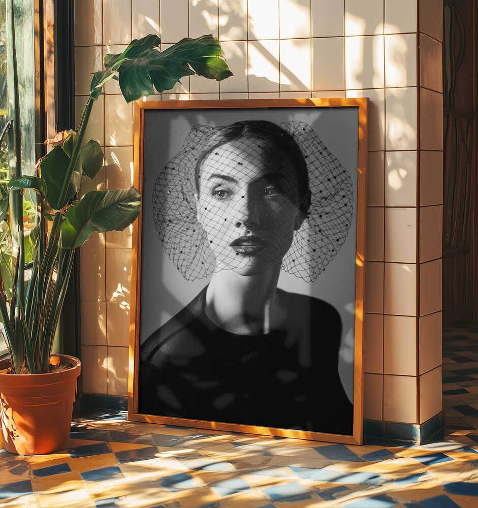 Elegant Veiled Gaze