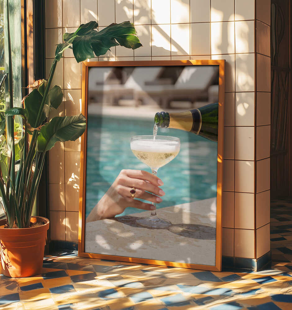 Luxury Poolside Champagne