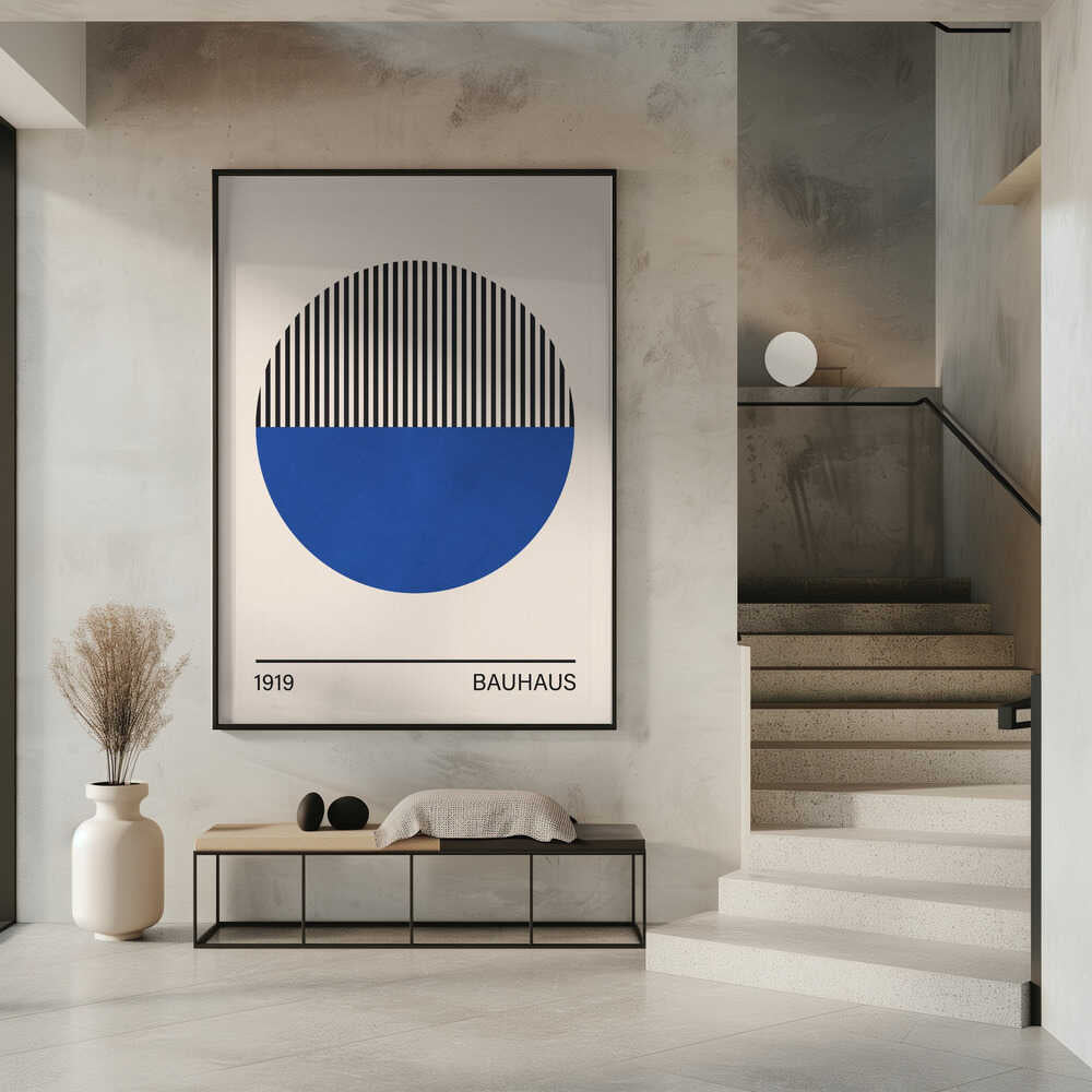 Geometric Blue Circle