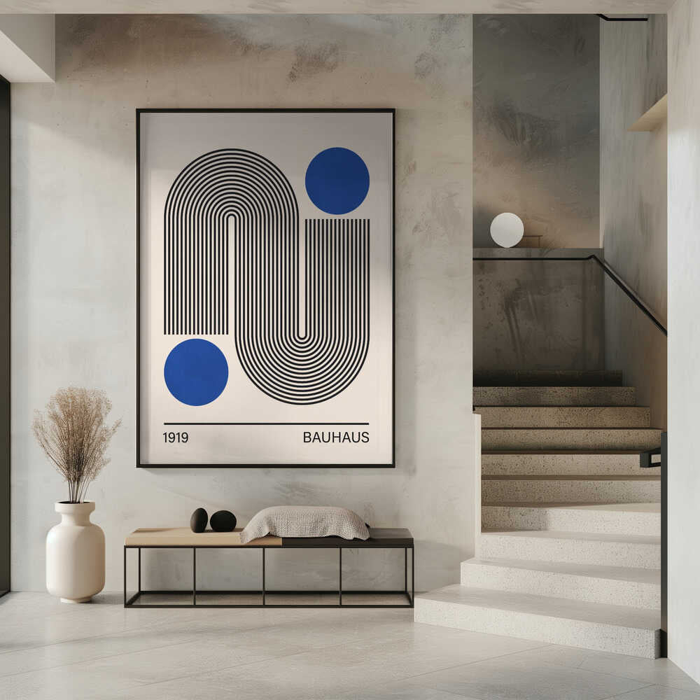 Modern Curves Blue Circles
