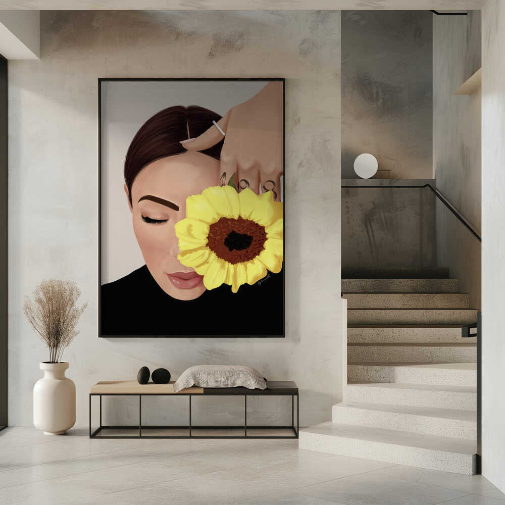 Serene Sunflower Portrait