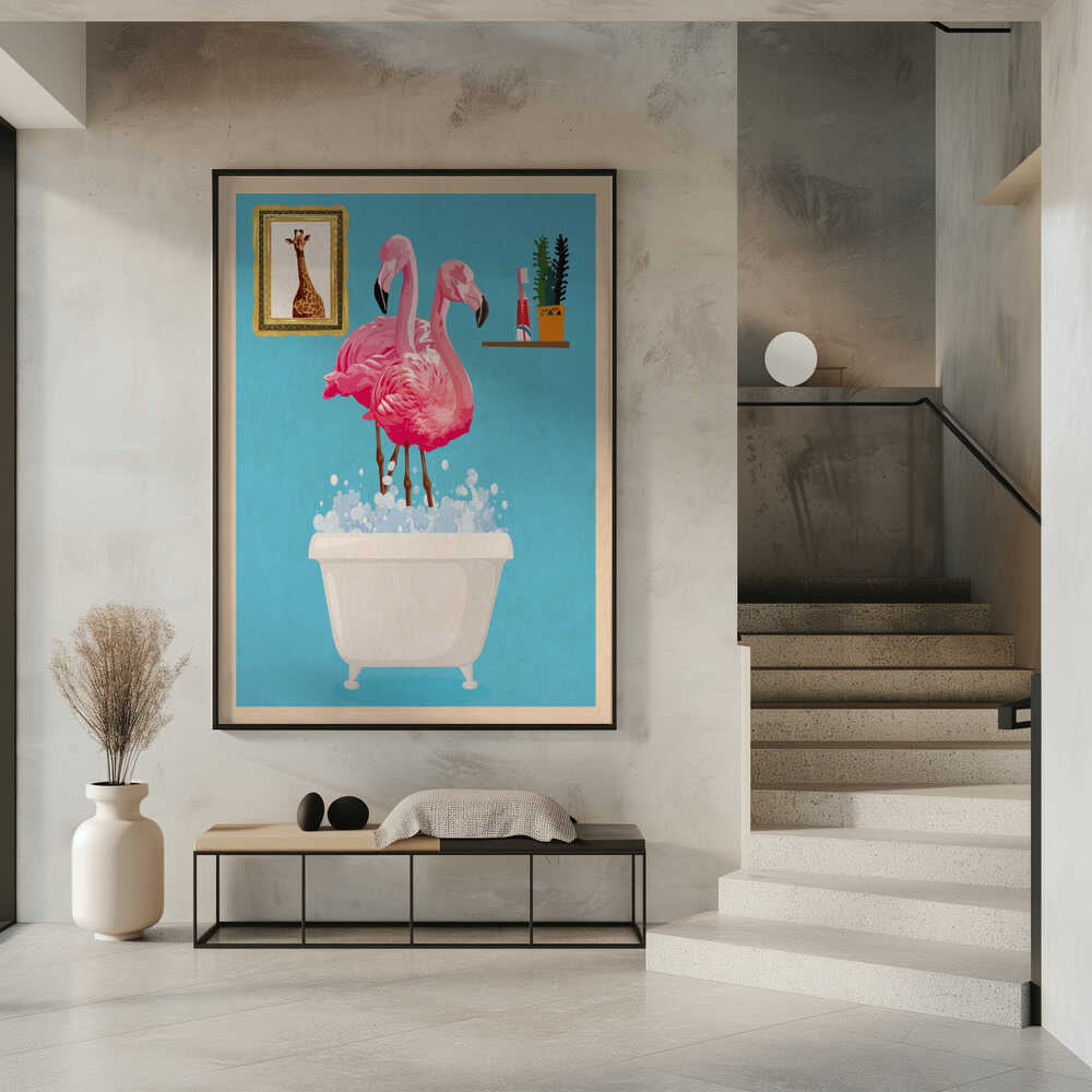 Flamingo i badkaret