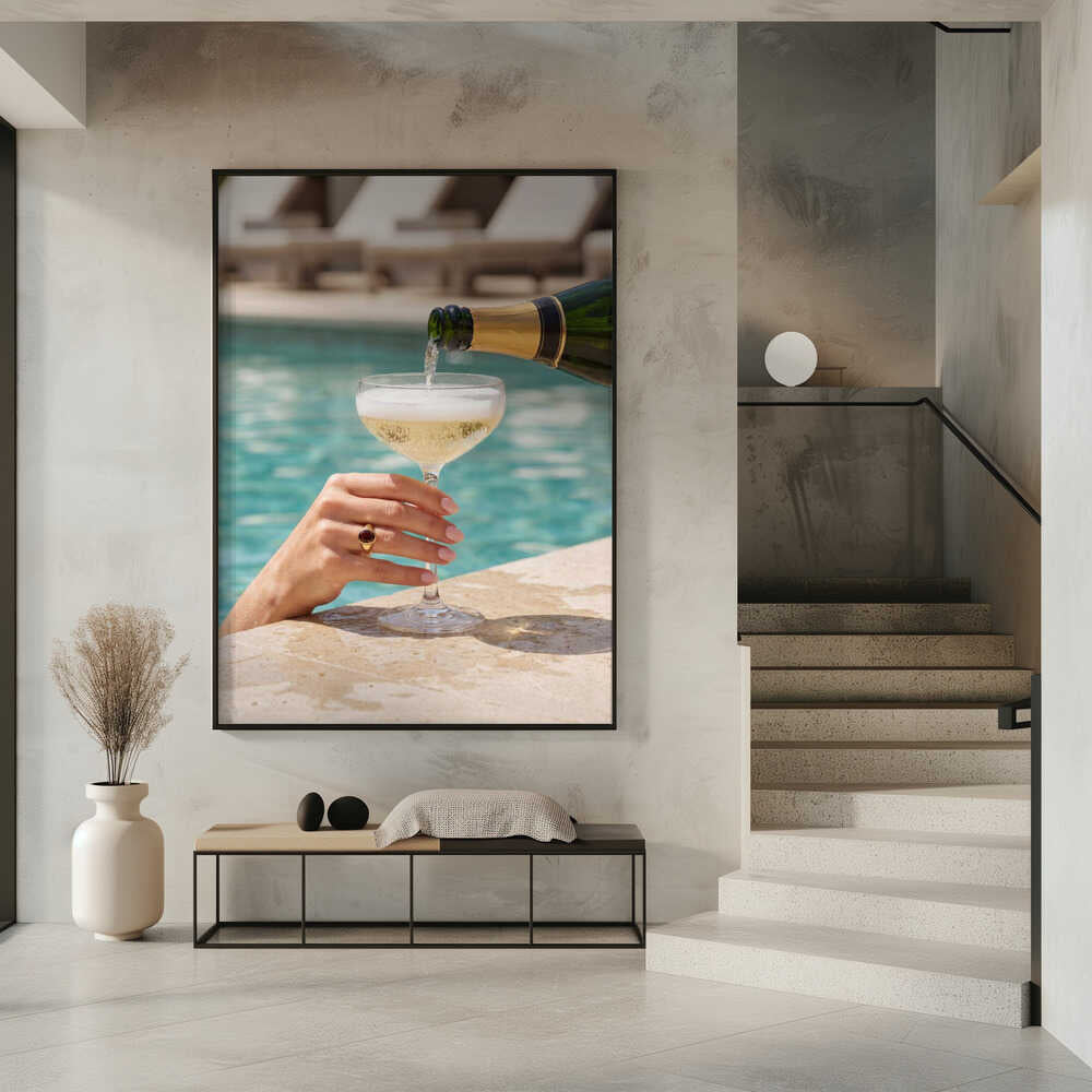 Luxury Poolside Champagne