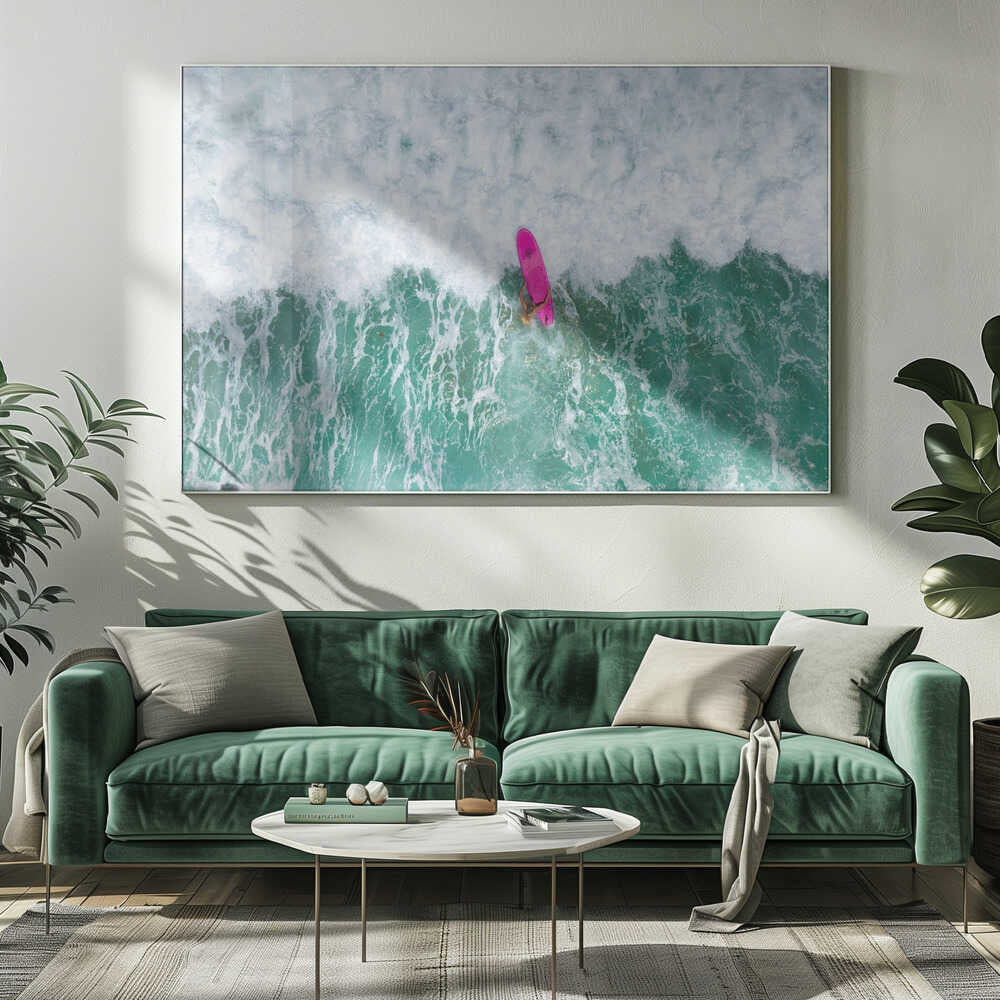 Den rosa surfbrädan