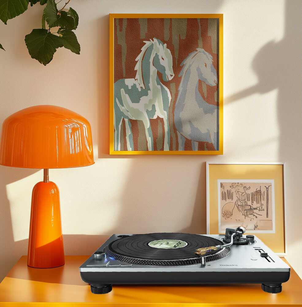 Abstract Forest Horses