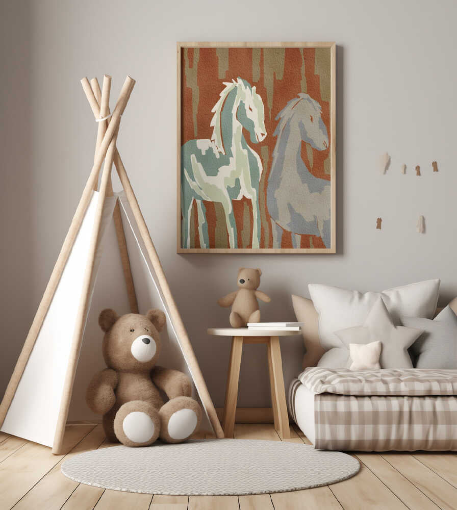 Abstract Forest Horses