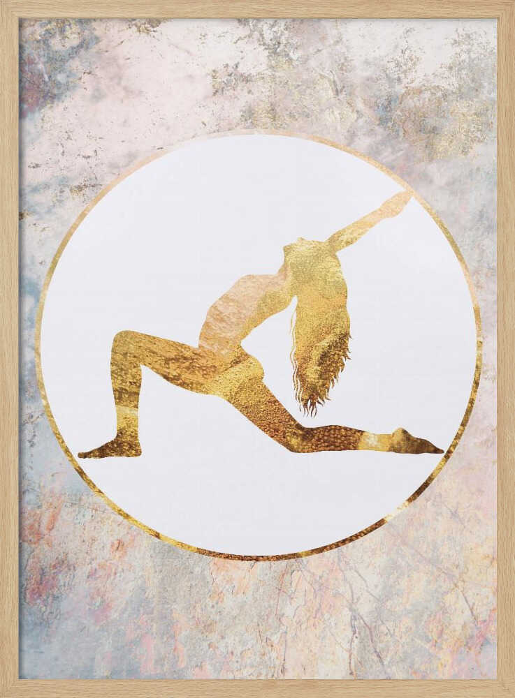Golden Yoga Silhouette