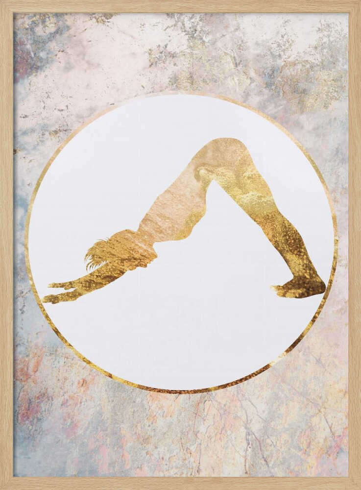 Golden Yoga Silhouette