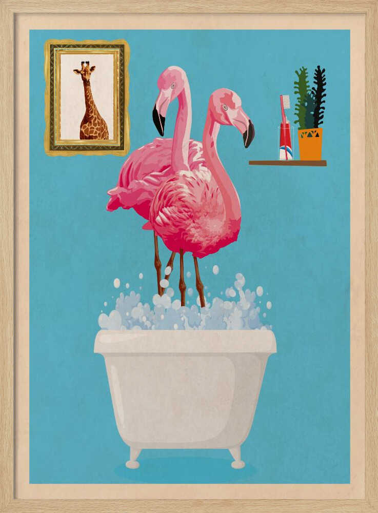 Flamingo i badkaret
