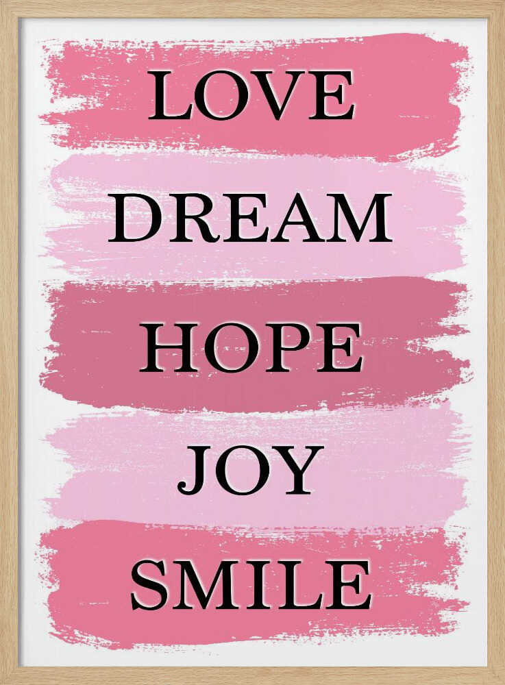 Pink Inspirational Words