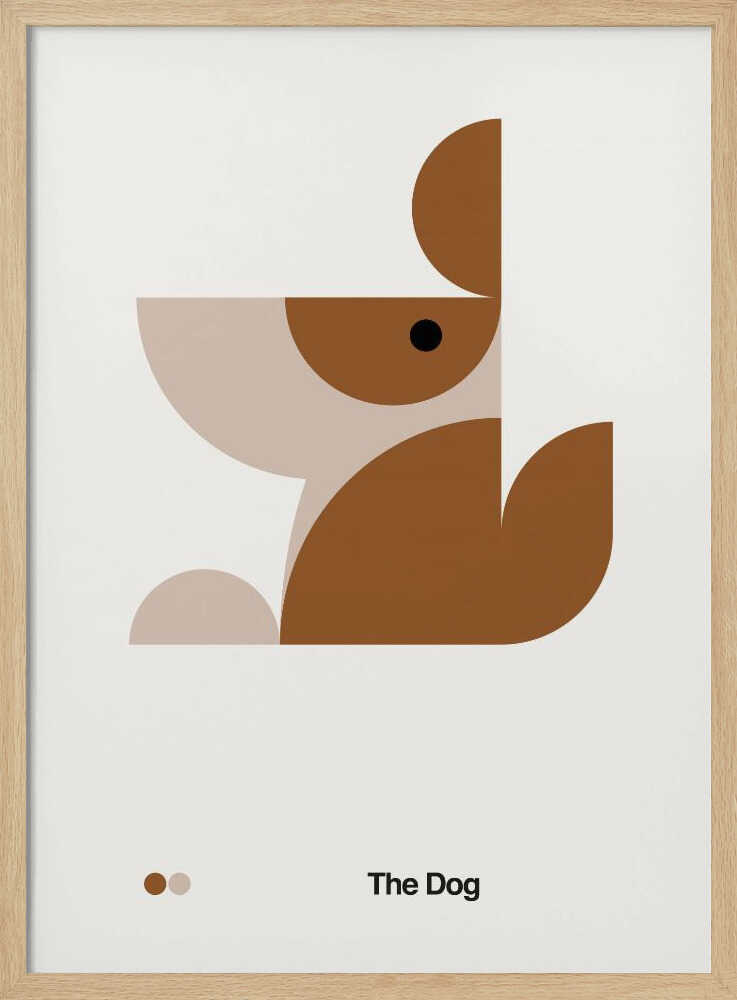 Bauhaus Dog Print | Minimalist Nursery Art