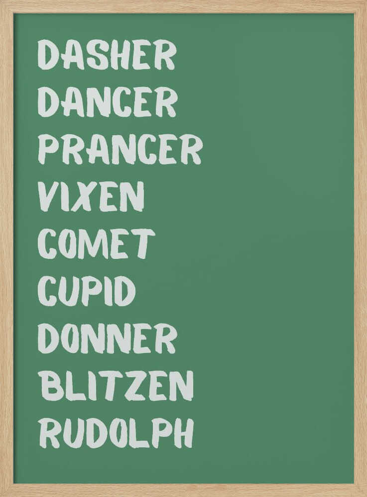 Reindeer Names - Green