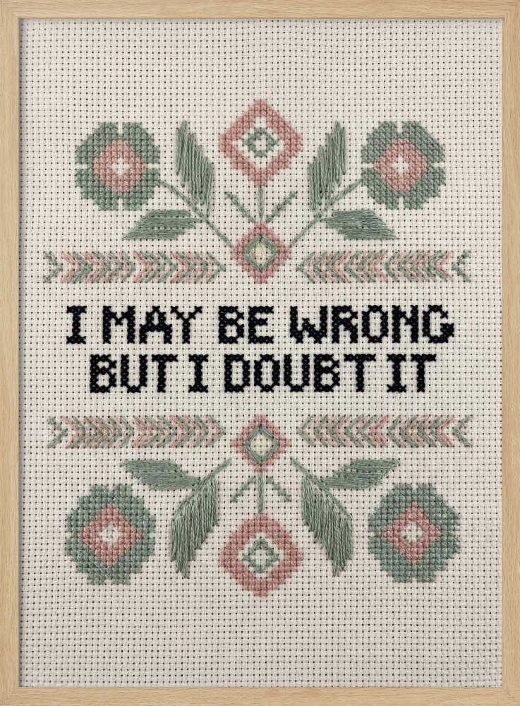 Witty Cross Stitch Quote
