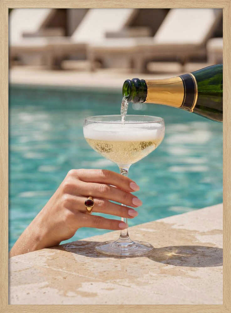 Luxury Poolside Champagne