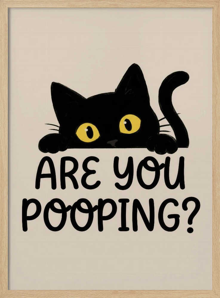 Funny Peeking Cat