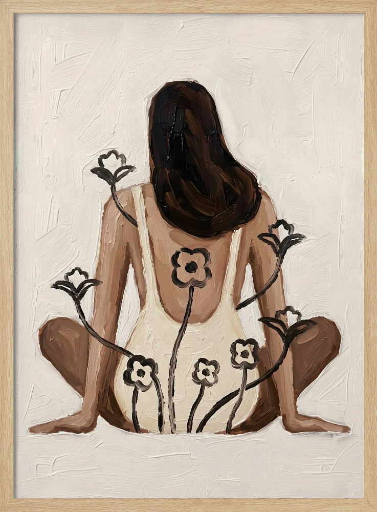 Woman With Blooming Flowers