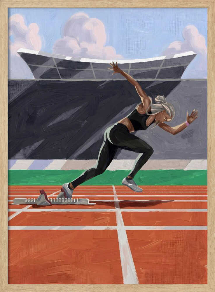 Female Sprinter Ready