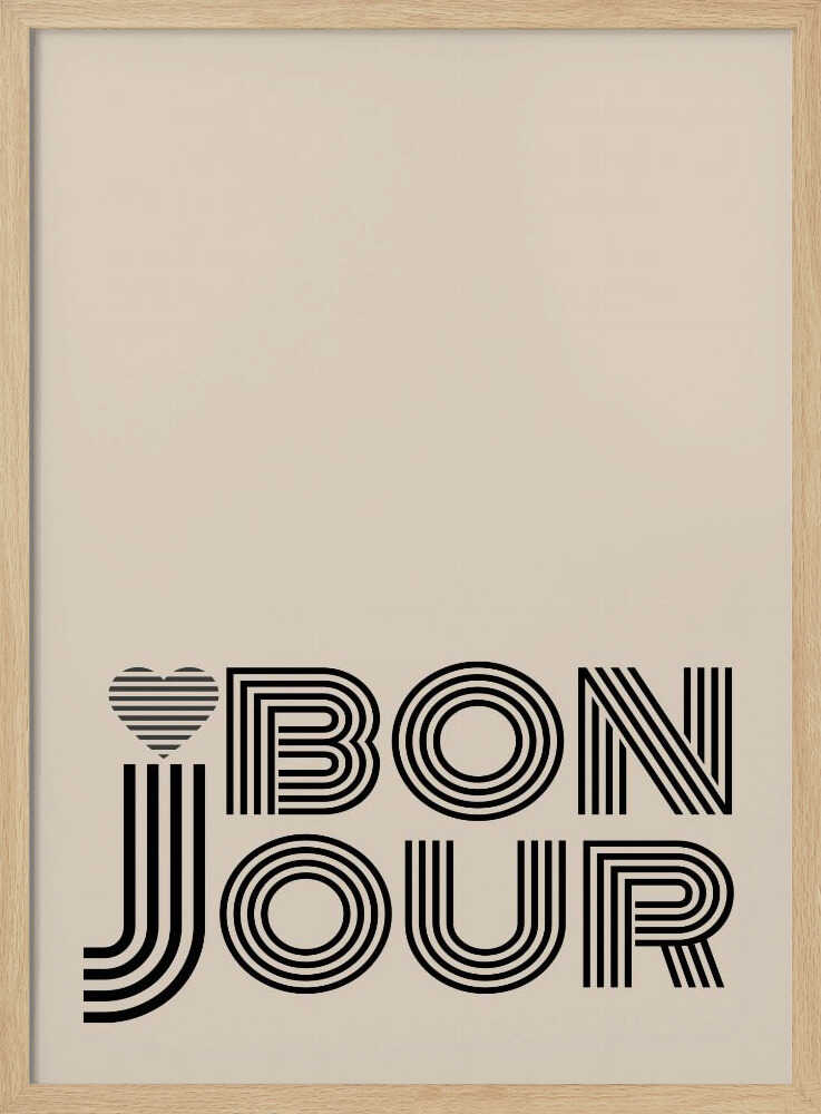 Striped Bonjour Heart