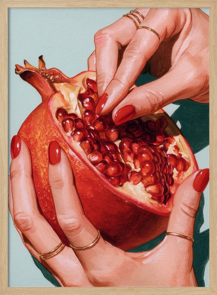 Red Pomegranate Hands