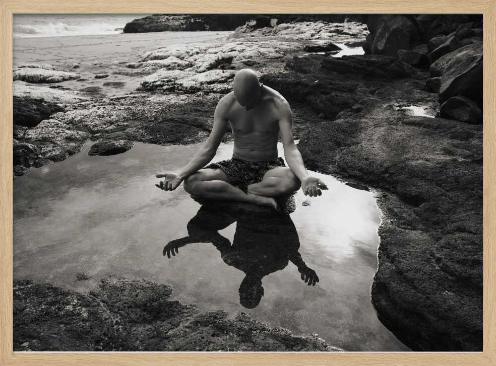 Meditating Man Reflection